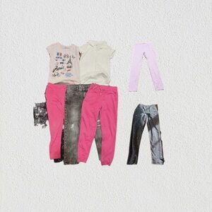 HUGE Girls Size 8 Shirts, Jeans, and Pants Lot - Gap, Old Navy, Jumping Beans